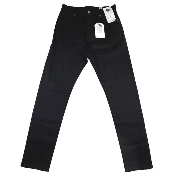 NWT $248 Levis Japanese Selvedge Denim High Rise Slim Black Jeans Womens 29 X 29